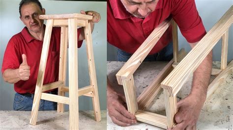 ¿Cómo hacer un taburete cuadrado de madera?